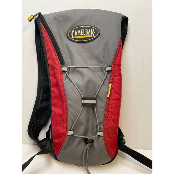 CamelBak Classic hiking backpack bike run hike no bladder 17" x 8" gray red - Picture 1 of 12